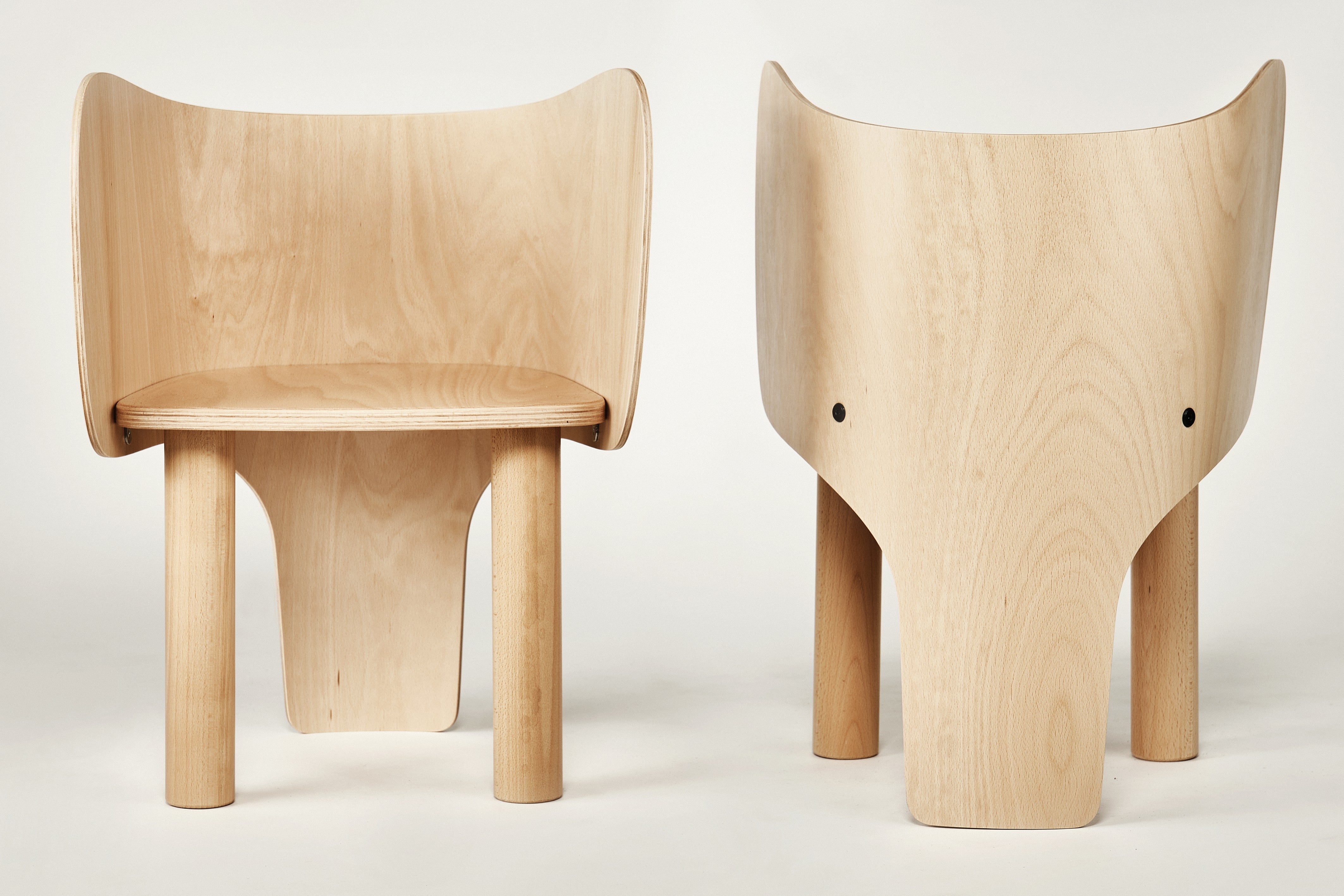 Moderner Kinderstuhl ELEPHANT aus Buche