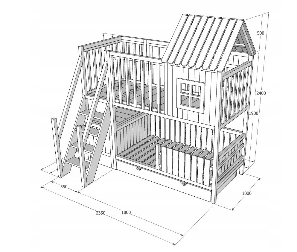 Mathy by Bols House Bed - Tree house - Bunk Bed Cottage