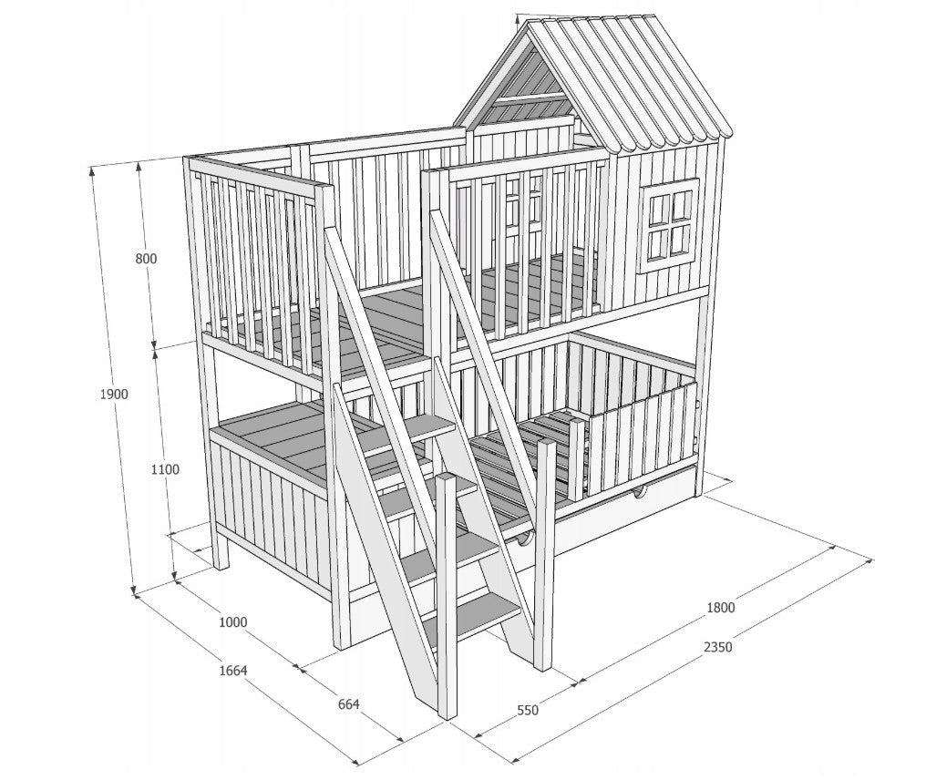 Mathy by Bols House Bed - Tree house - Bunk Bed Cottage