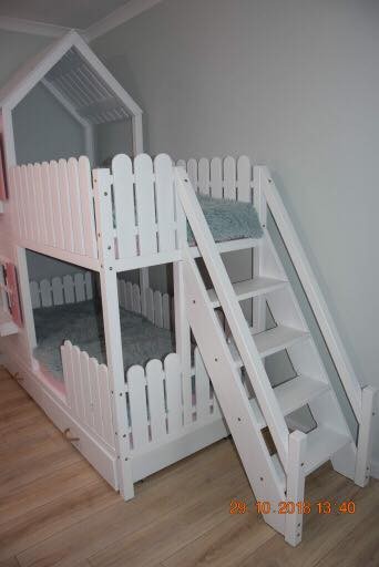 Tolles Hochbett Hausbett MILLA in vielen Farben