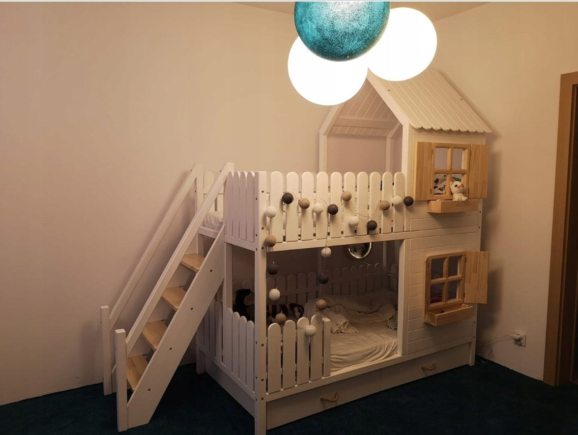 Tolles Hochbett Hausbett MILLA in vielen Farben
