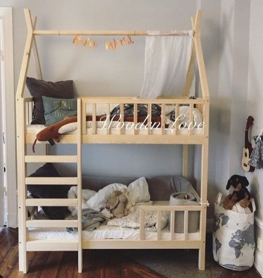 Bunk bed / teepee bed SUN PLUS with rungs