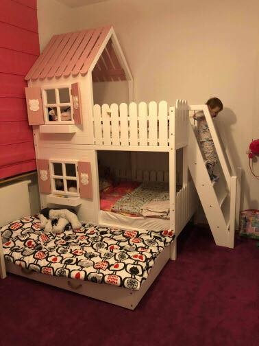 Tolles Hochbett Hausbett MILLA in vielen Farben