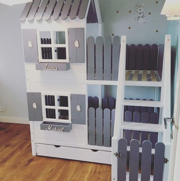 Tolles Hochbett Hausbett MILLA in vielen Farben