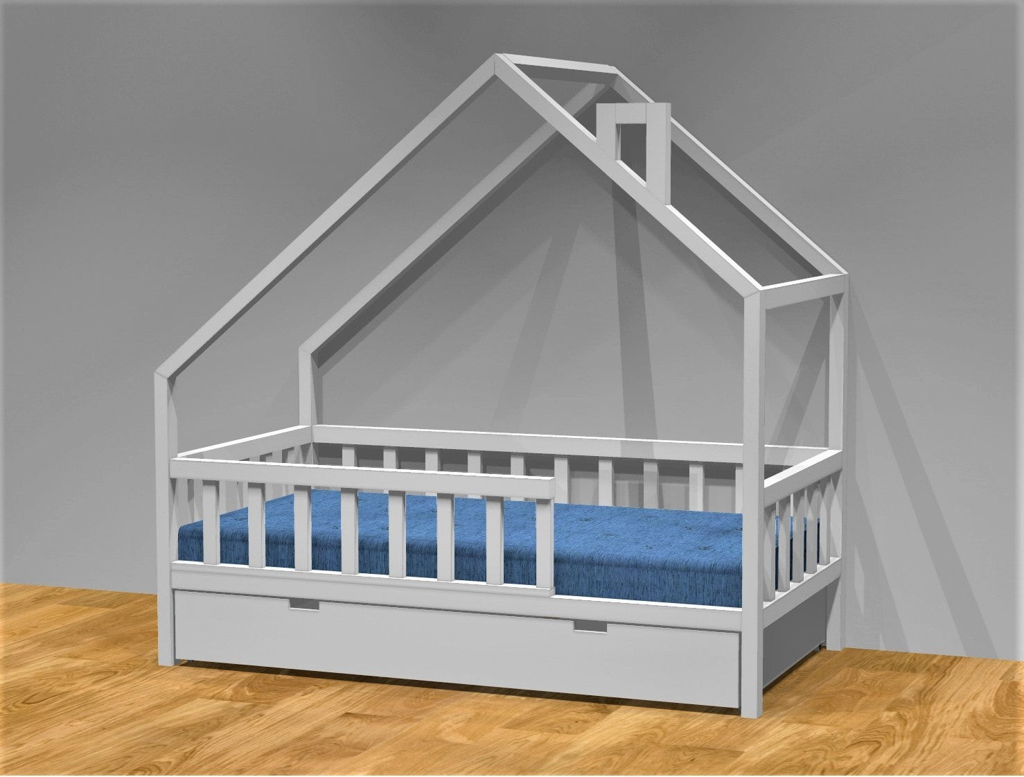 Cot / house bed Stella with drawer