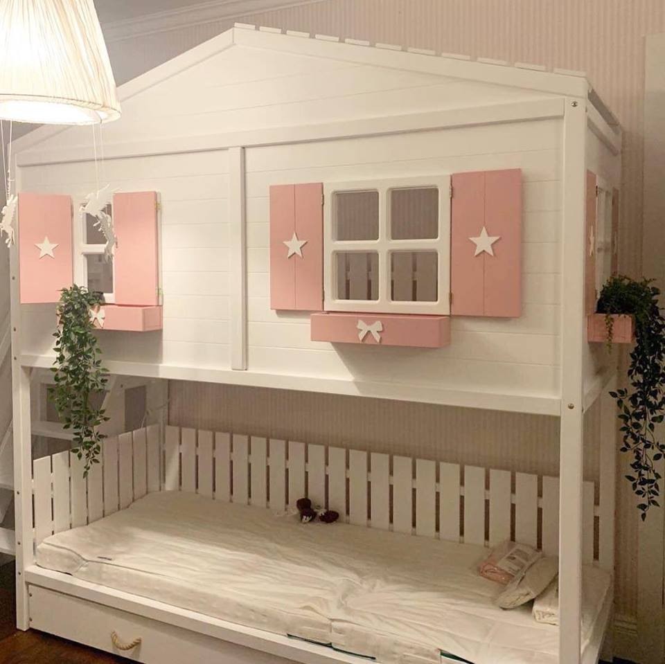 Hausbett Baumhaus Etagenbett LYKKE