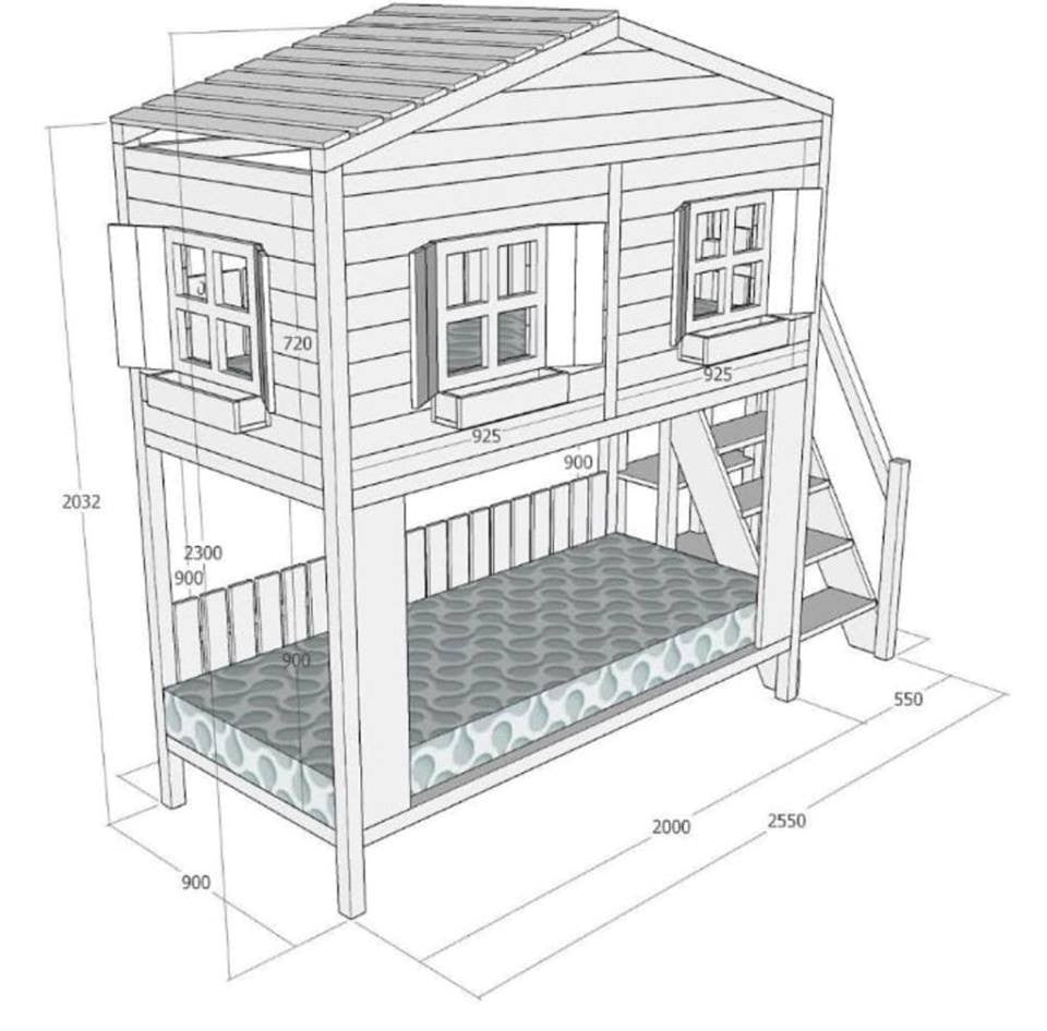 House Bed  Tree house  Bunk Bed Cottage LYKKE