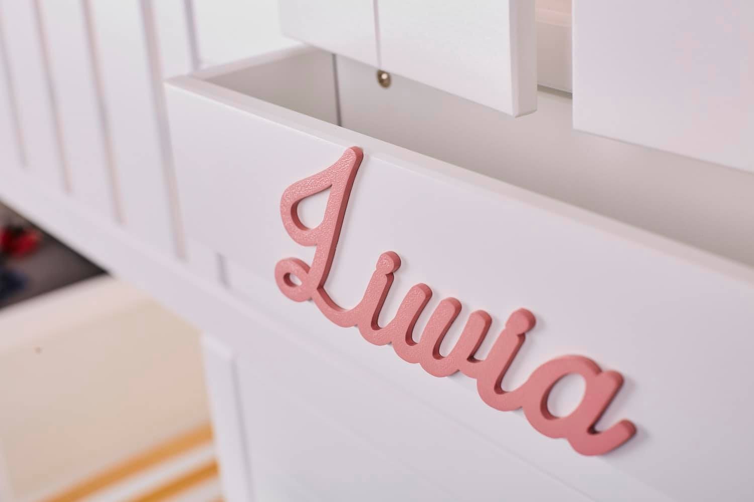 Tolles Hochbett Hausbett ASLAUG in vielen Farben