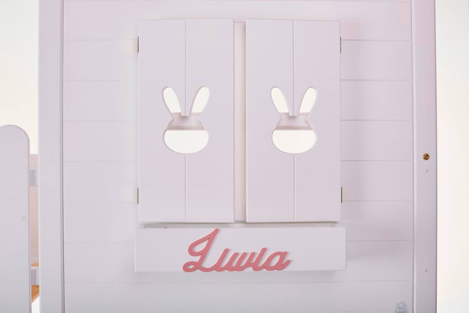 Tolles Hochbett Hausbett ASLAUG in vielen Farben