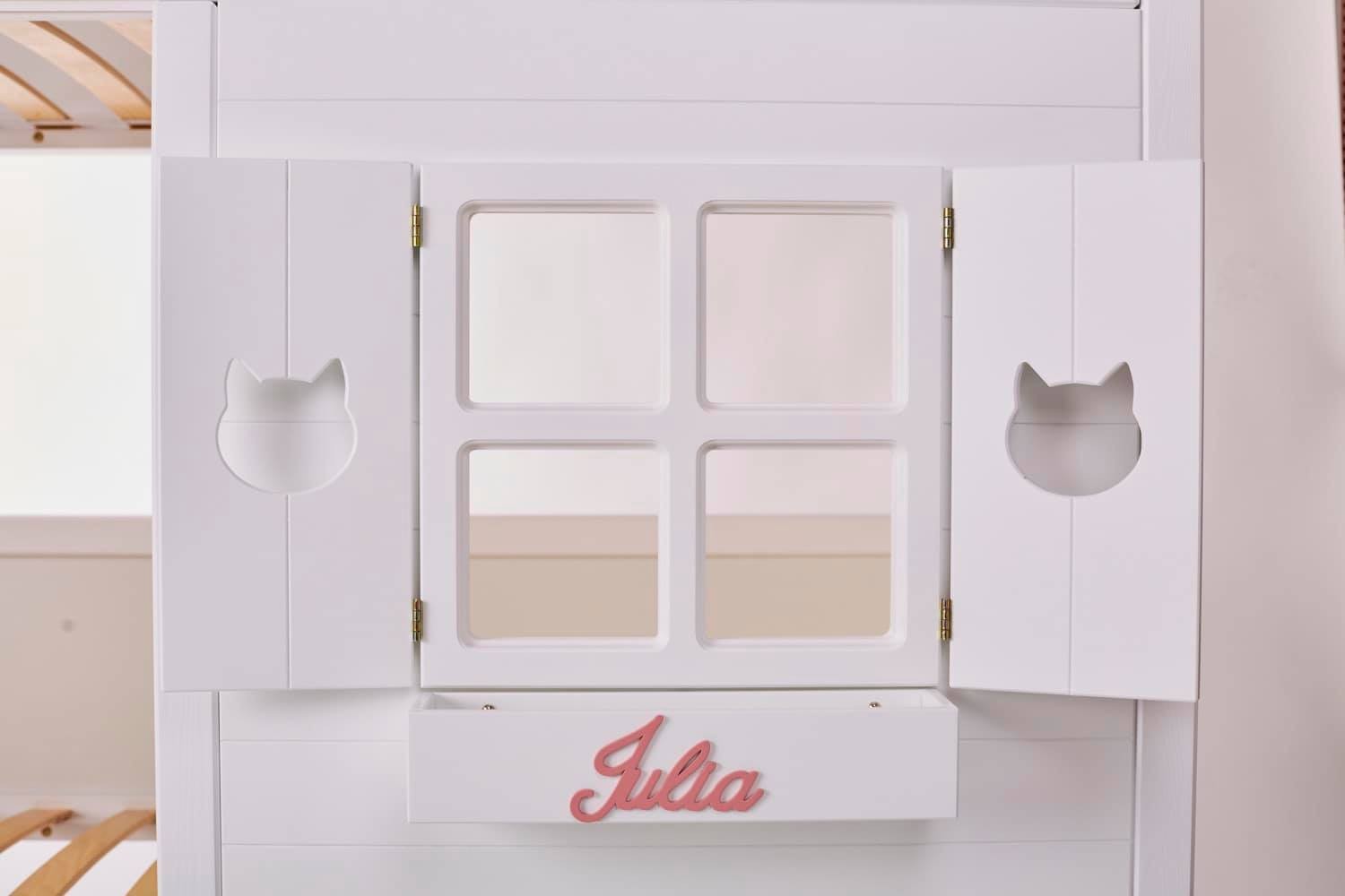 Tolles Hochbett Hausbett ASLAUG in vielen Farben