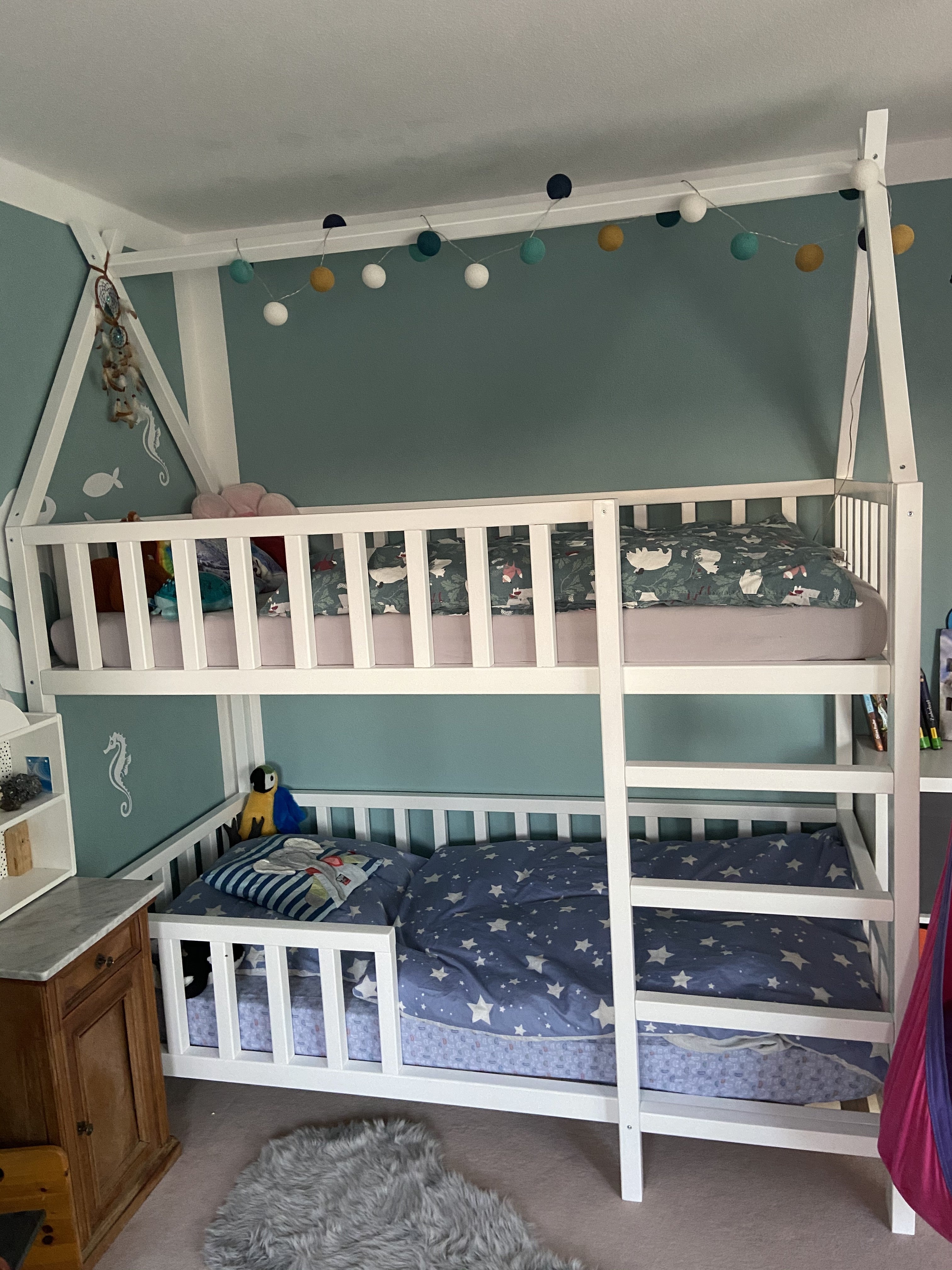 Bunk bed / teepee bed SUN PLUS with rungs