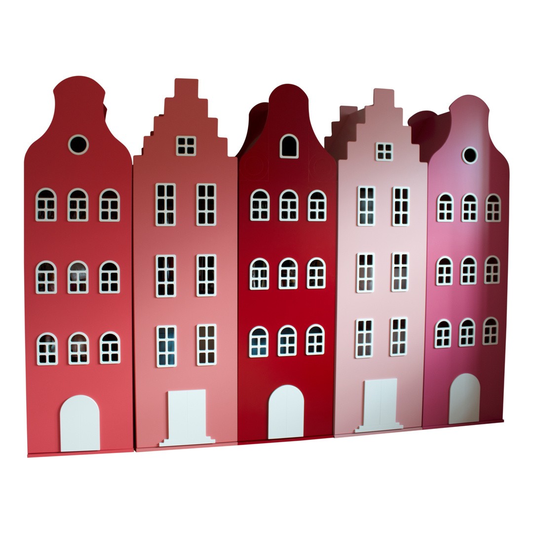 Armoire avec pignon d'escalier - Kast van een huis