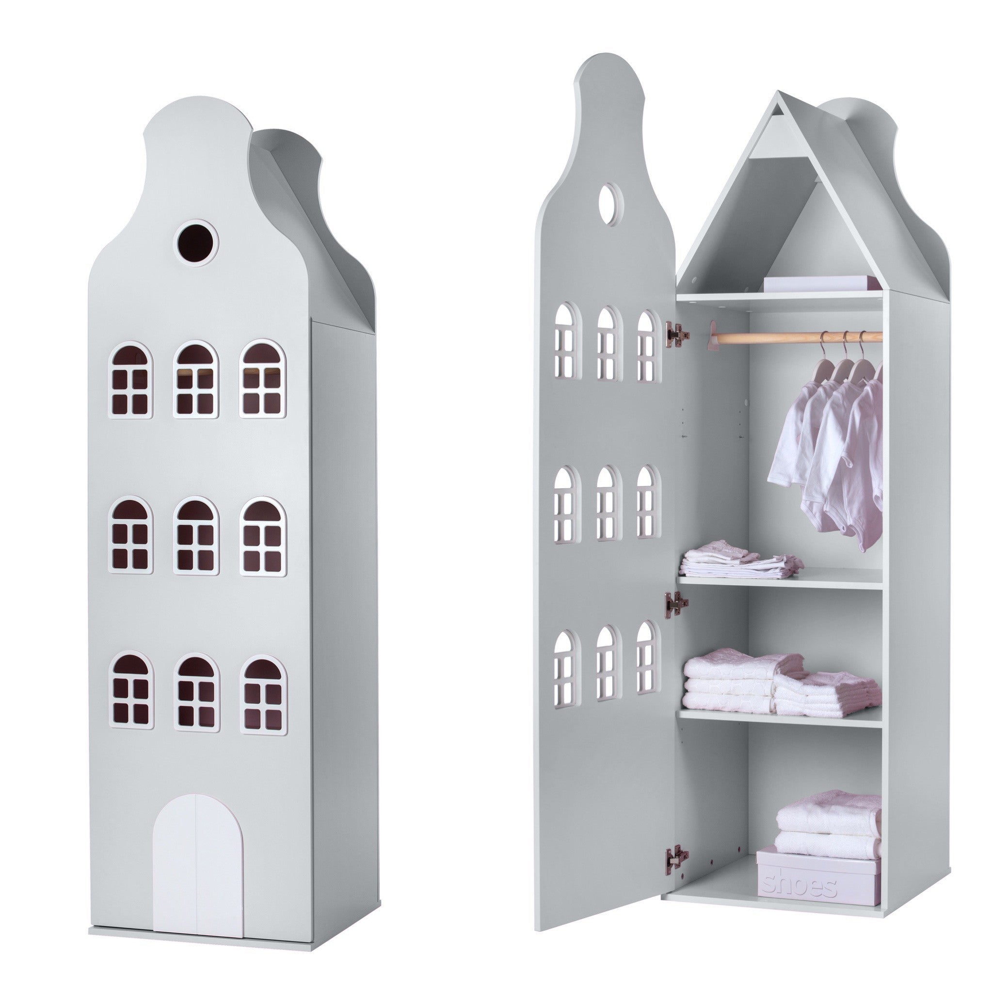 Armoire avec pignon en cloche - Kast van een Huis