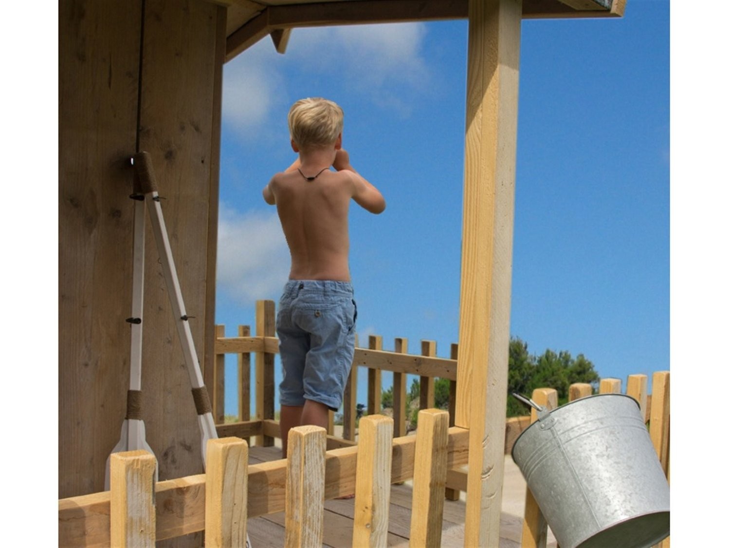 Spielhaus Checkpoint für den Garten