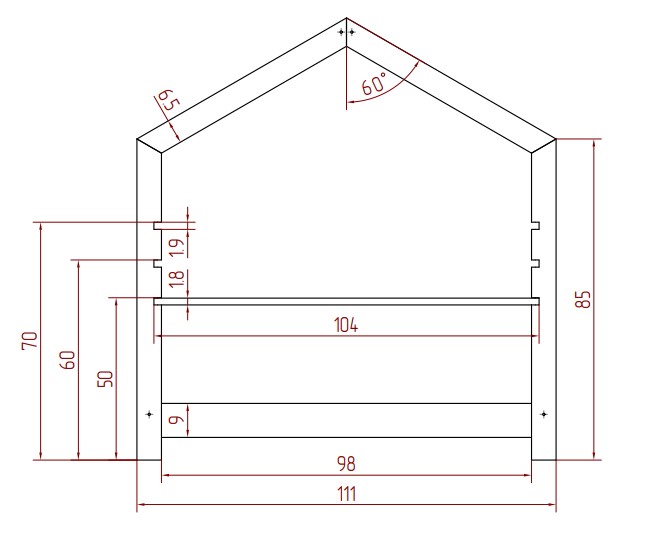 Kinder Schreibtisch hausförmig