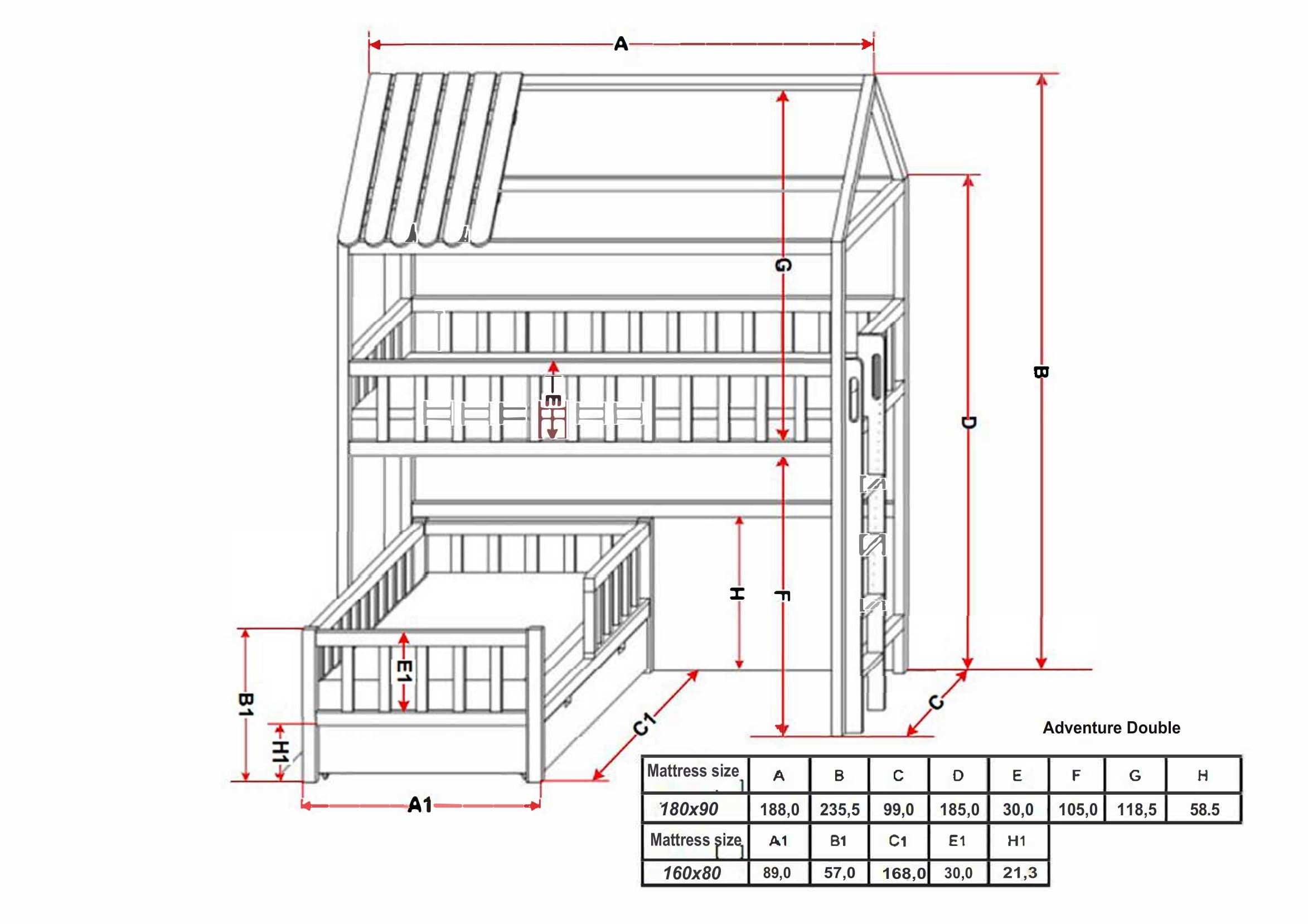 Lit superposé Aventure DOUBLE