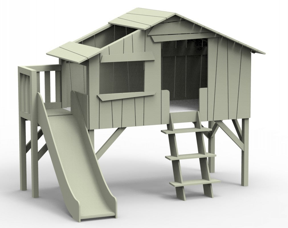 Lit mezzanine avec toboggan Mathy by Bols TREEHOUSE