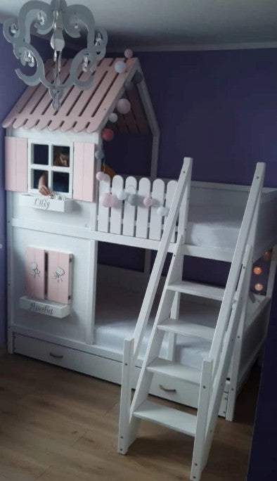 Tolles Hochbett Hausbett MILLA in vielen Farben