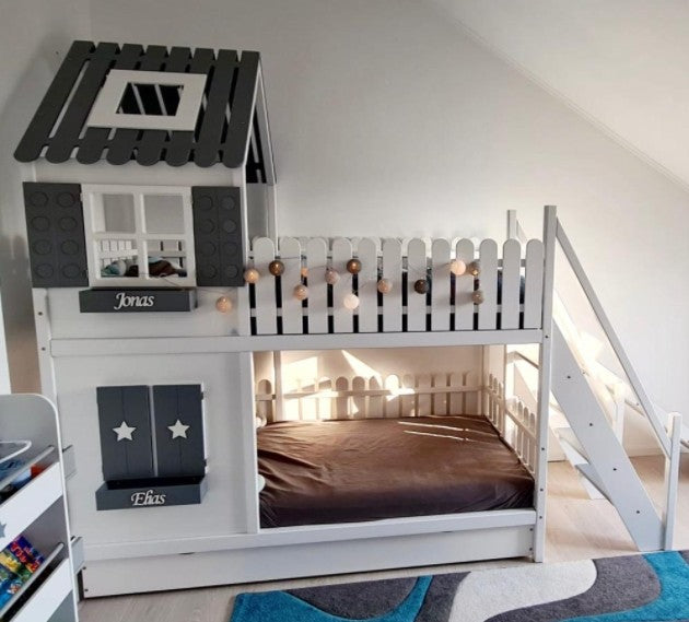 Tolles Hochbett Hausbett MILLA in vielen Farben