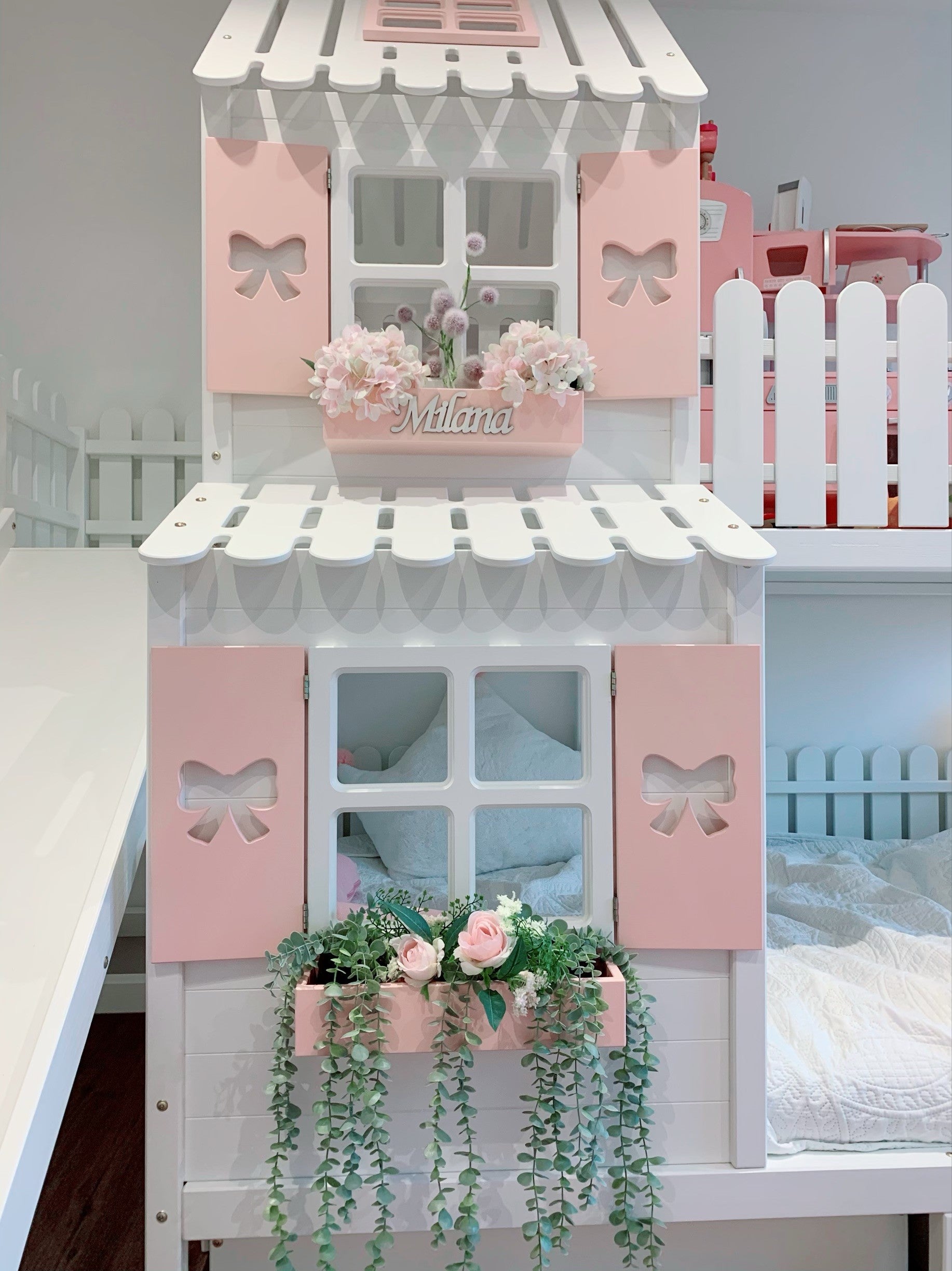 Hochbett / Familienbett ANSGAR mit Rutsche