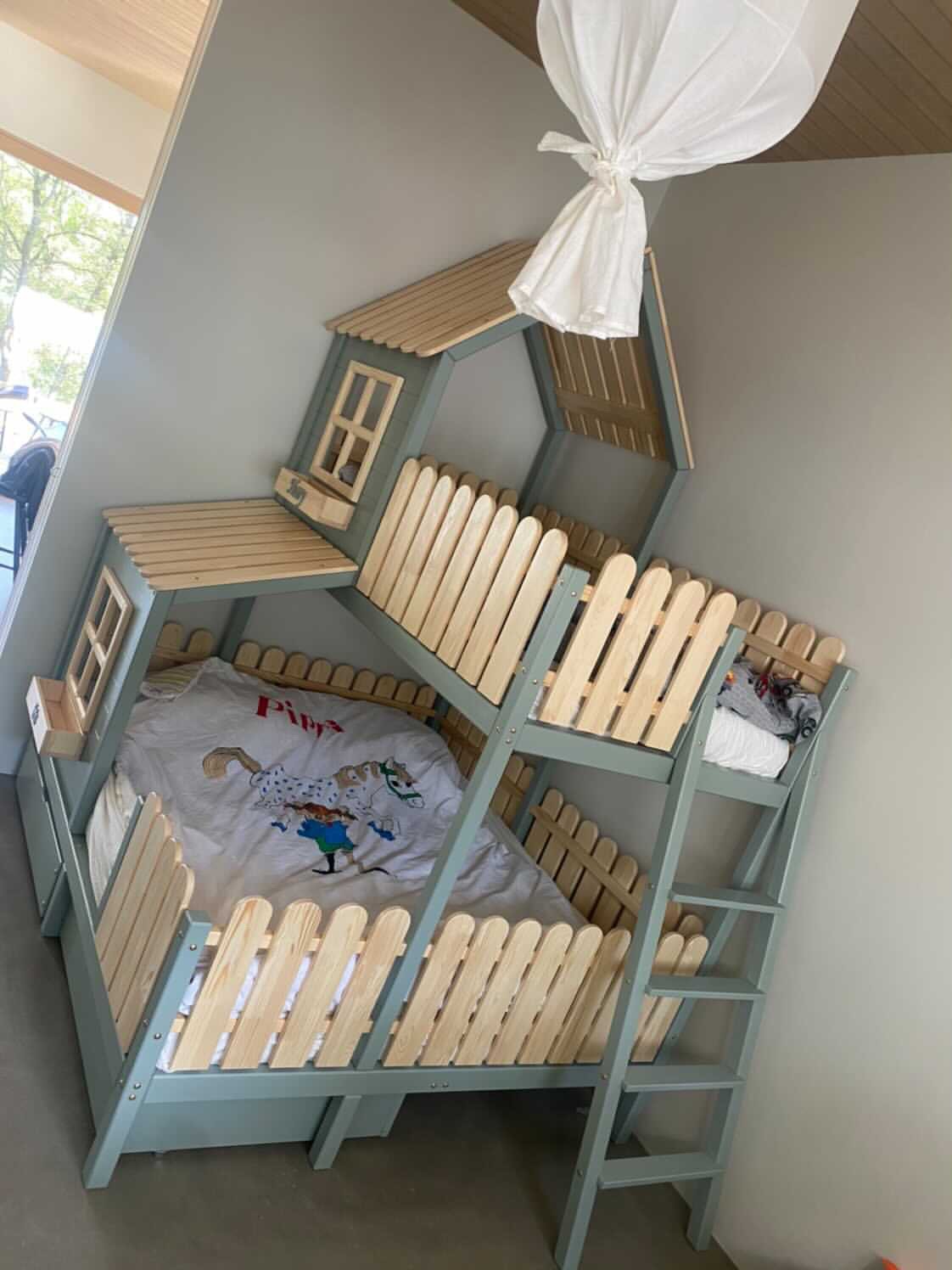 Hochbett / Familienbett ANSGAR mit Rutsche