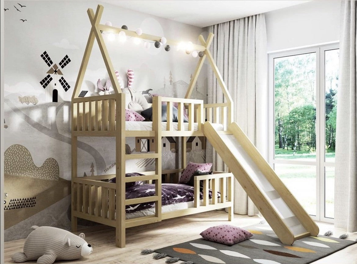 Bunk bed / teepee bed  SUN PLUS with slide