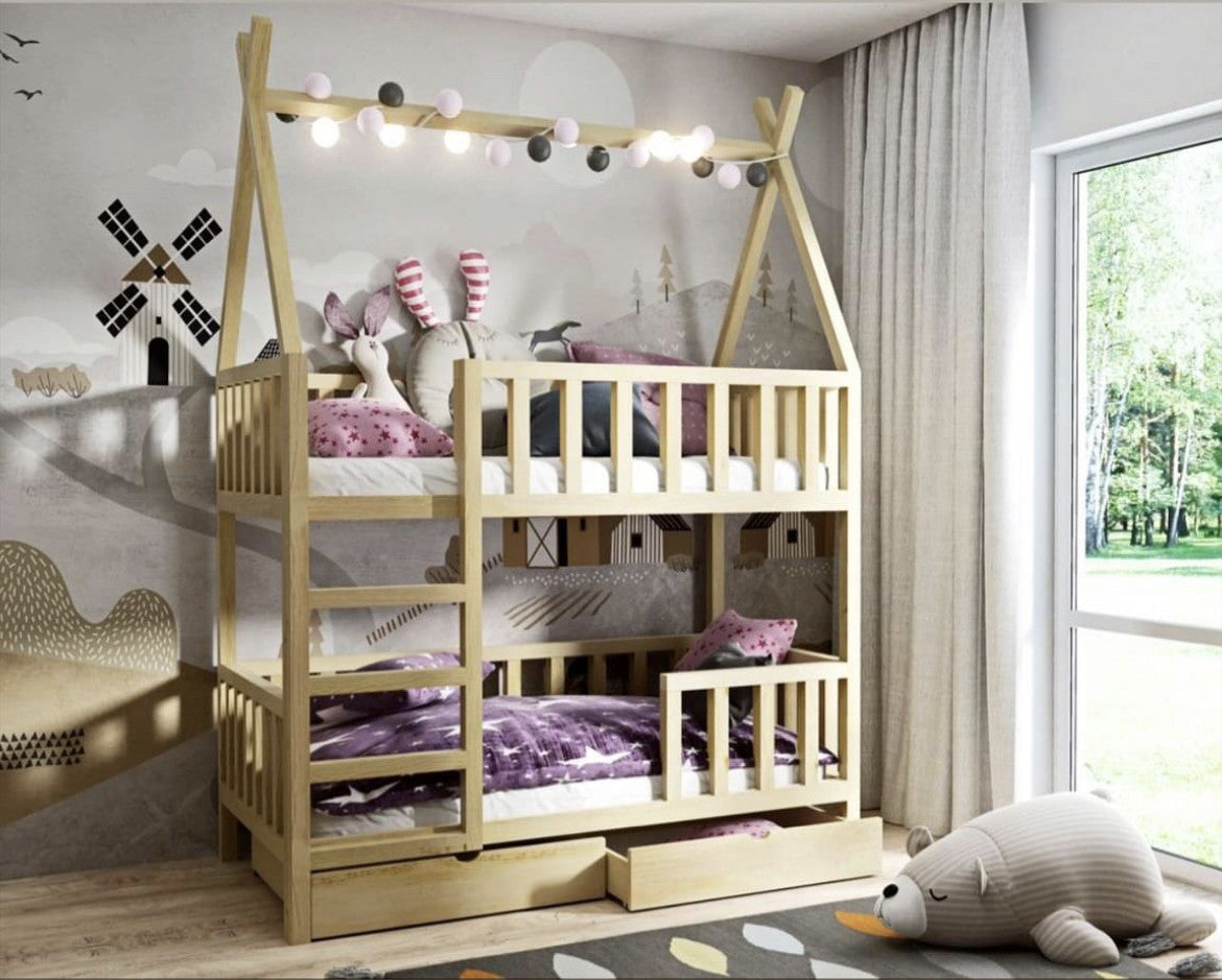 Bunk bed / teepee bed  SUN PLUS with rungs