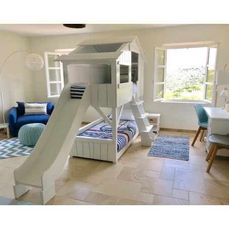 Mathy by Bols Lit Treehouse avec toboggan sans plateforme