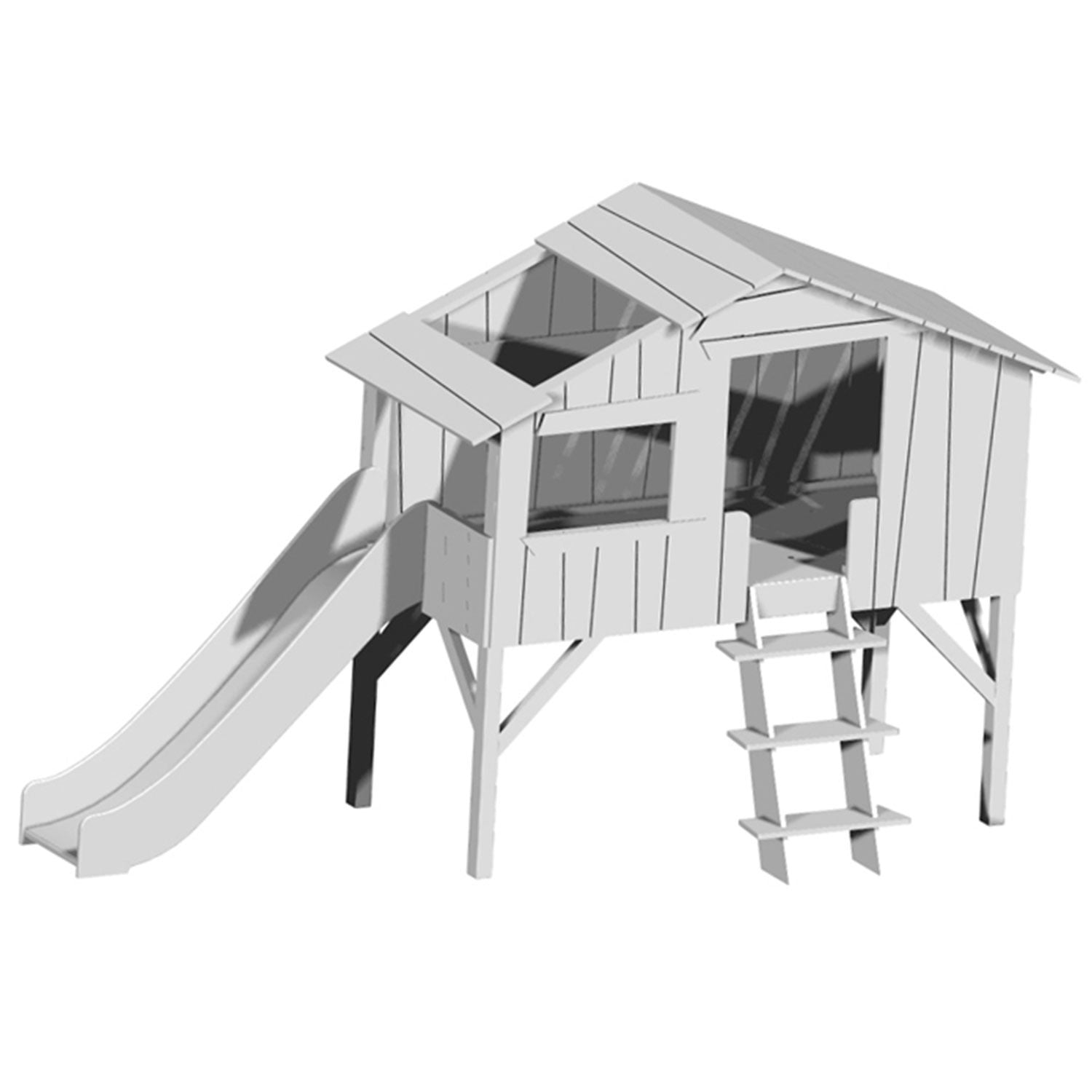 Mathy by Bols TREEHOUSE Loft Bed with Slide without platform