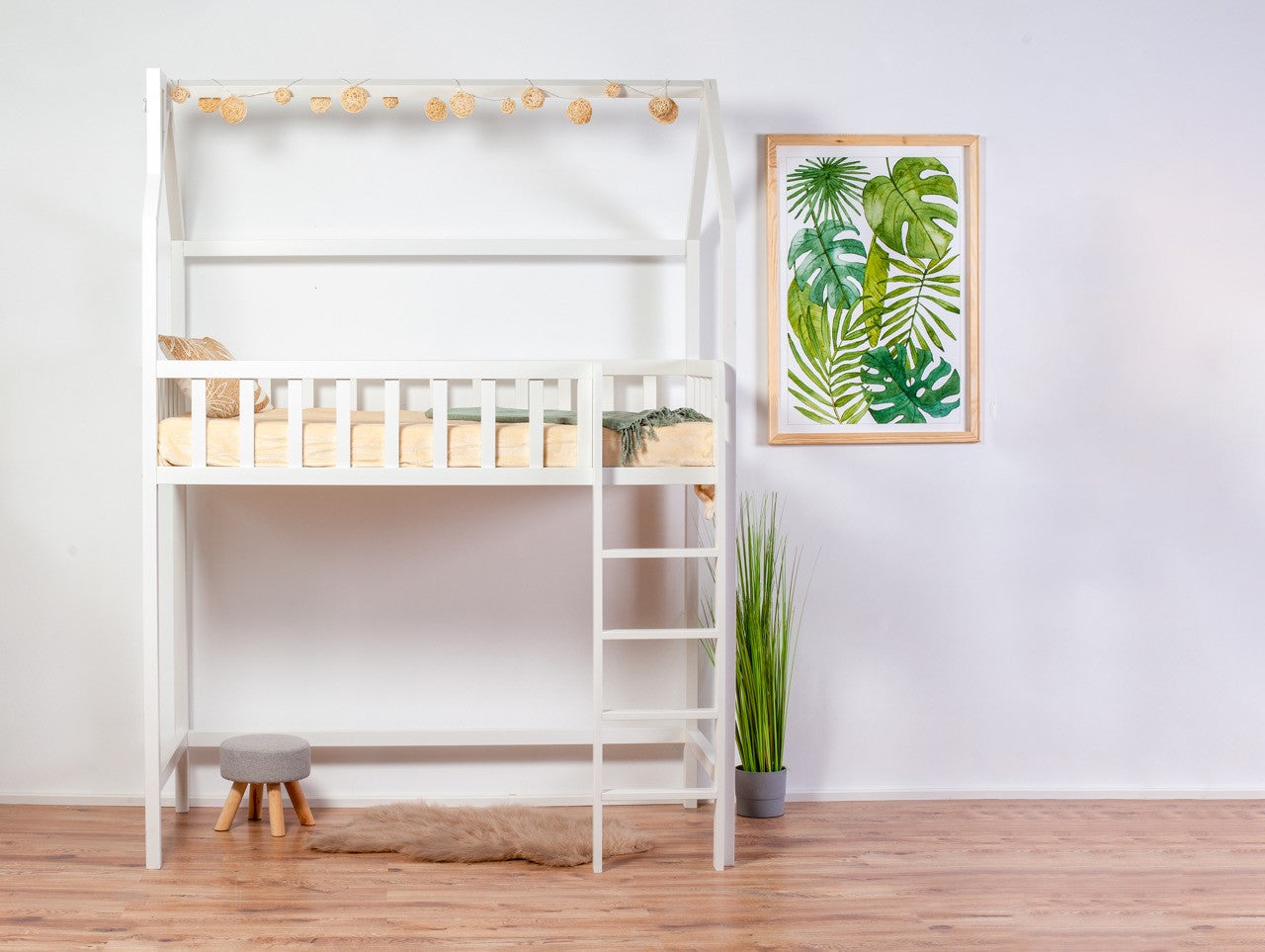 Loftsäng / Hussäng JUNI med spjälor