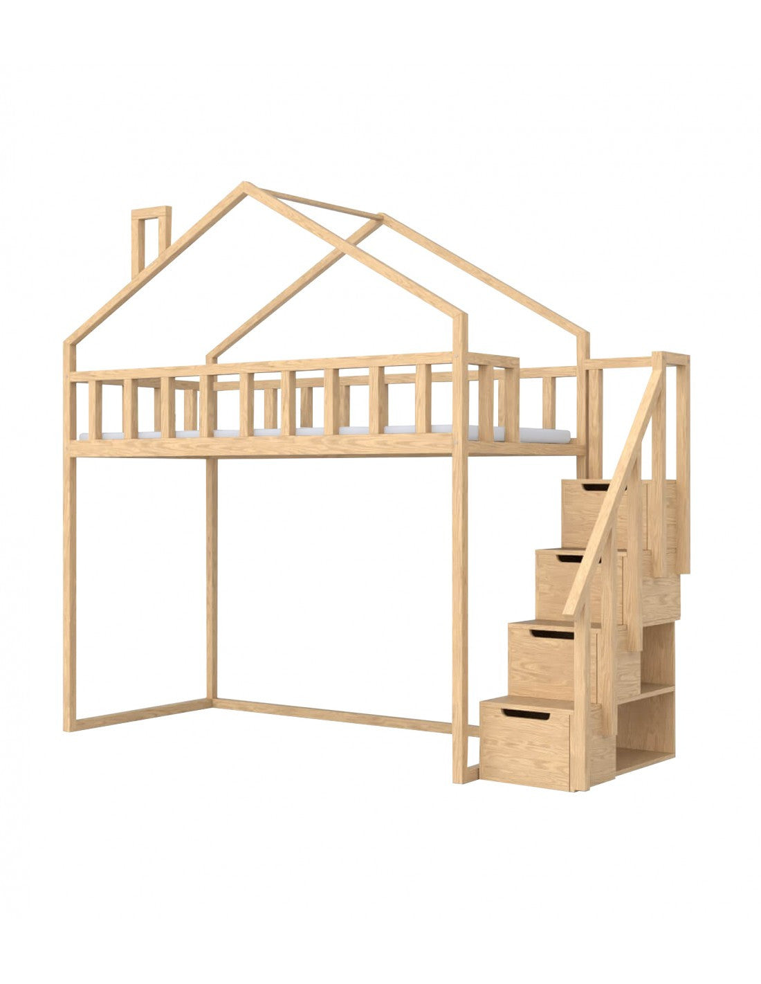 Starlight loft bed with steps - side entrance