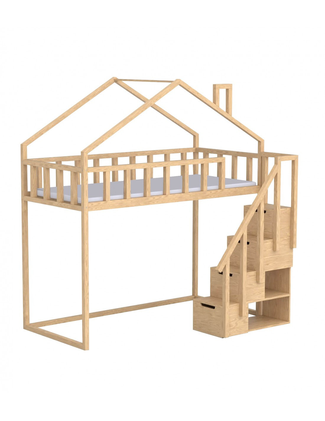 Starlight loft bed with steps - front entrance