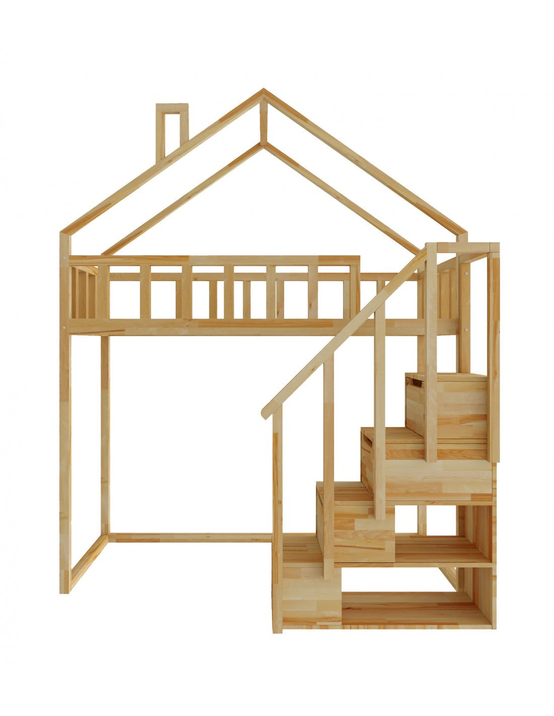 Starlight loft bed with steps - front entrance