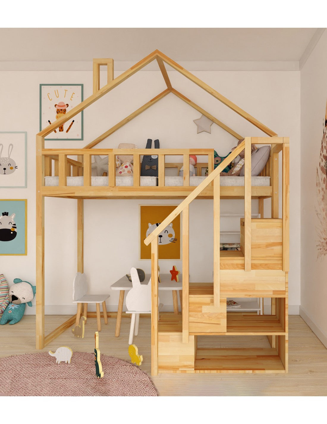 Starlight loft bed with steps - front entrance