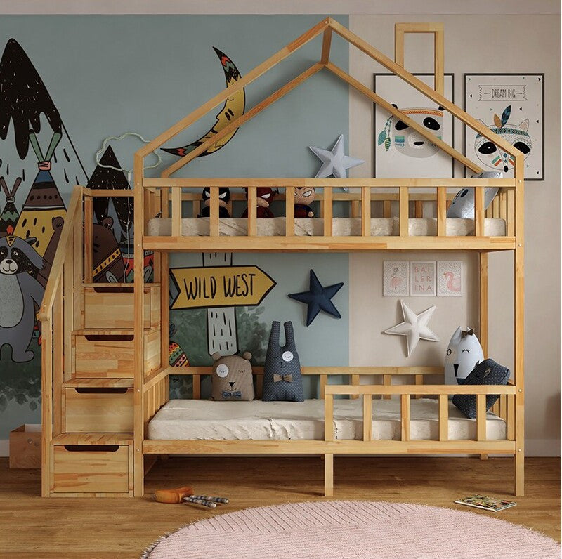 Starlight Hochbett mit Treppe - Seiteneingang