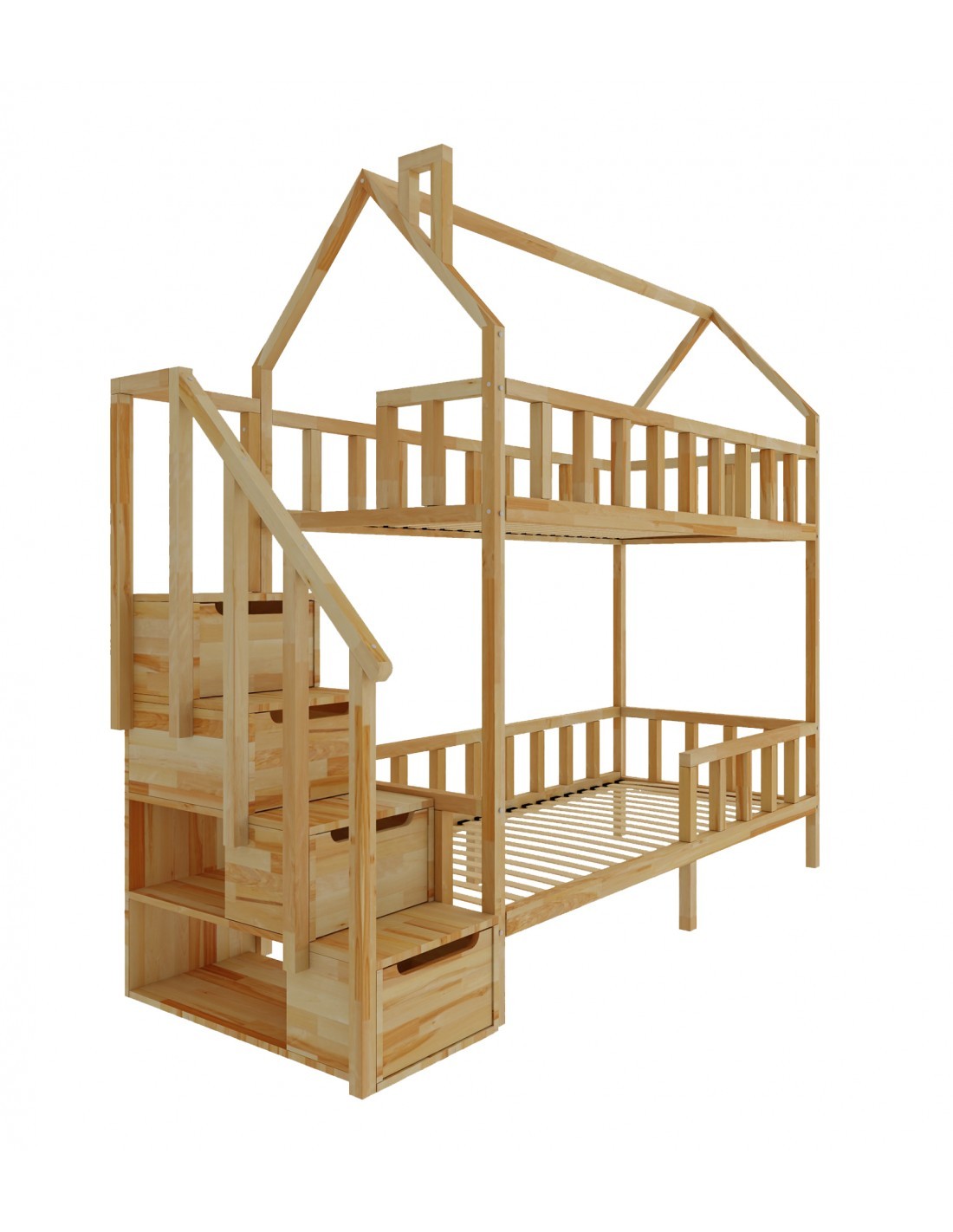 Arthur bunk bed with steps - side entrance