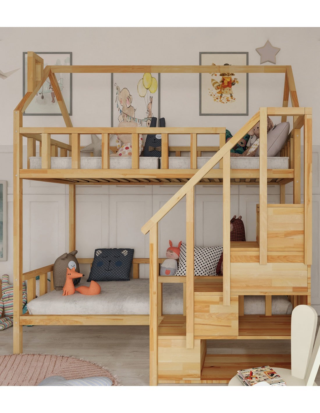 Arthur bunk bed with steps - front entrance