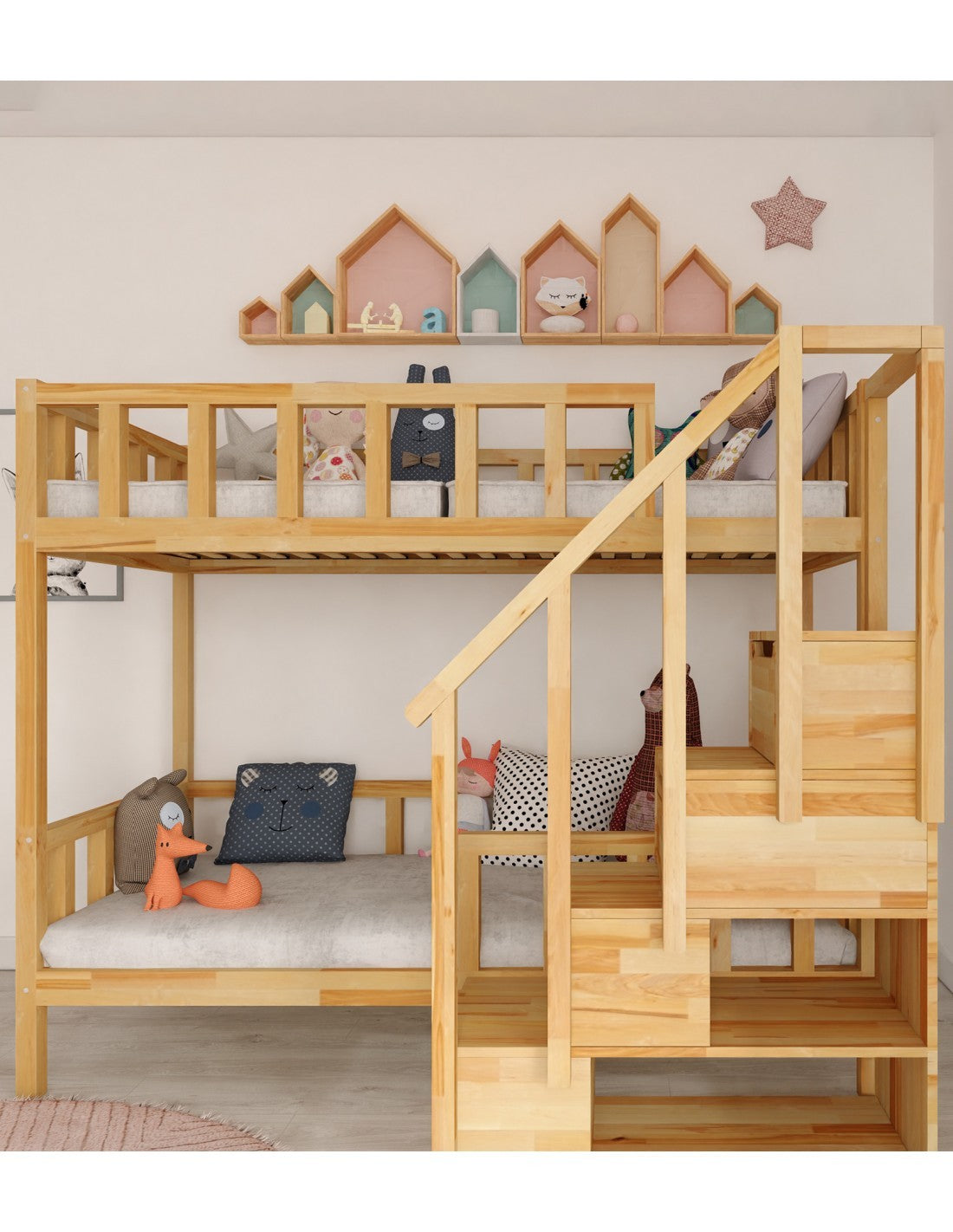 Filip bunk bed with steps - front entrance