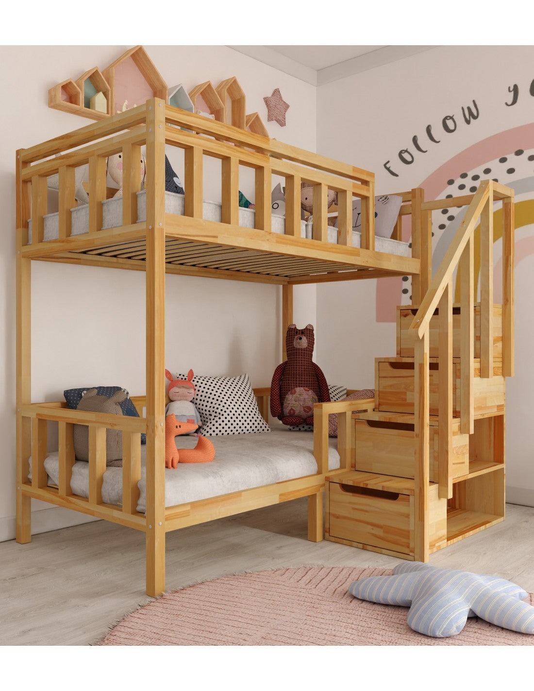 Filip bunk bed with steps - front entrance