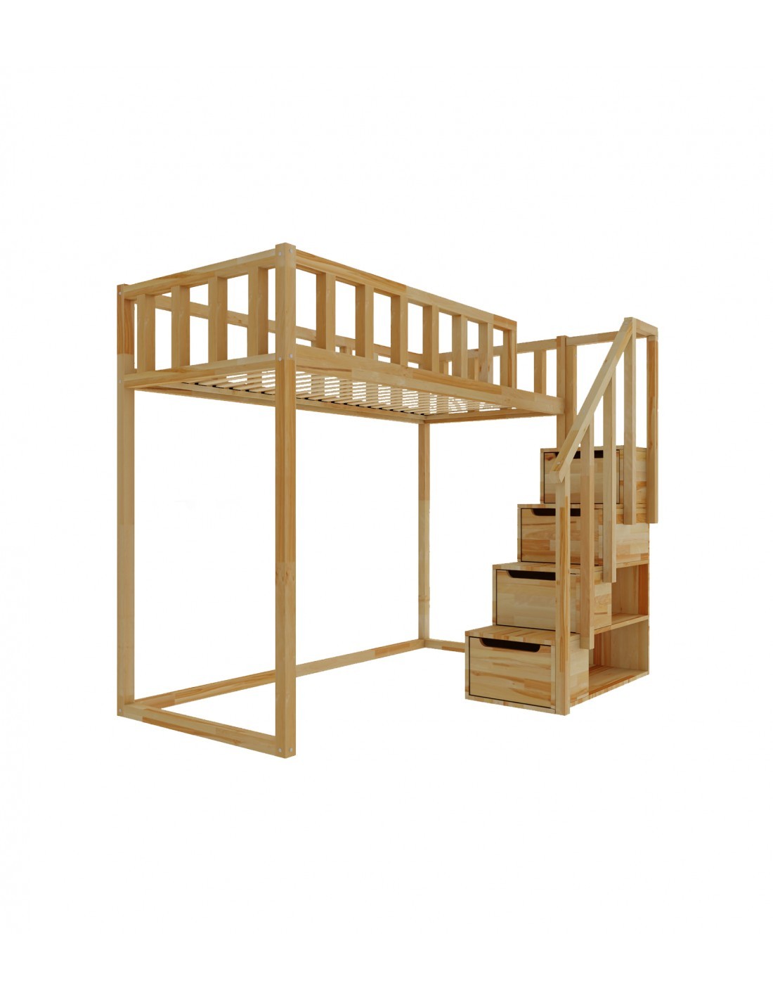 Filip loft bed with steps - front entrance