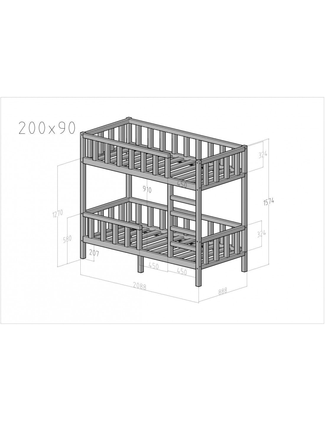 Filip bunk bed - front entrance