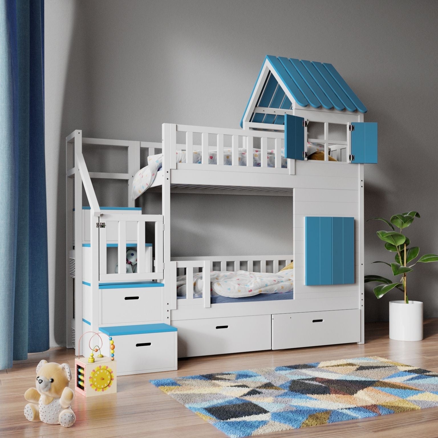 Treehouse bunk bed Klara with stairs