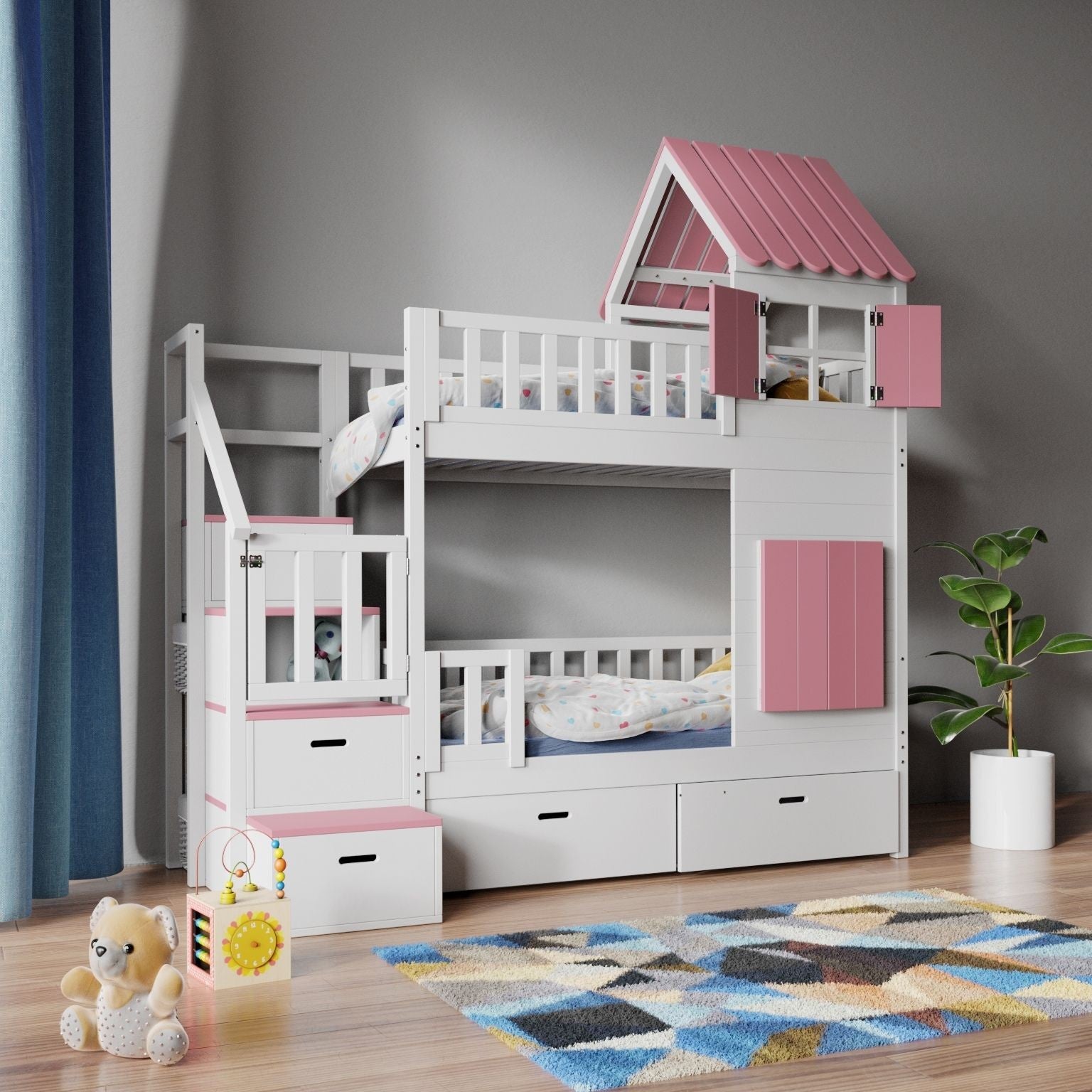 Treehouse bunk bed Klara with stairs