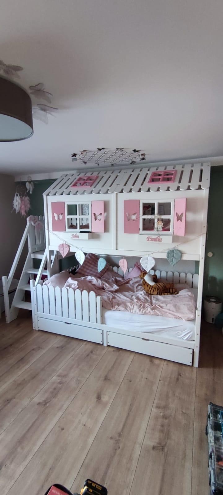 Tree House Bed Family bed ALVIN Bunk Bed with stairs