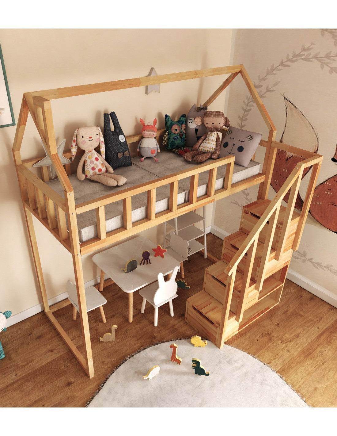 Arthur loft bed with steps - front entrance