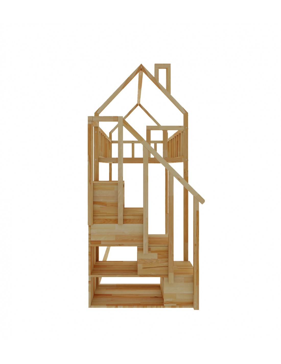 Arthur loft bed with steps - side entrance