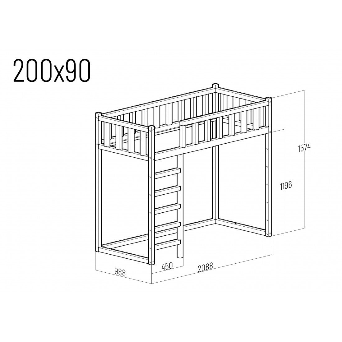 Filip loft bed - front entrance