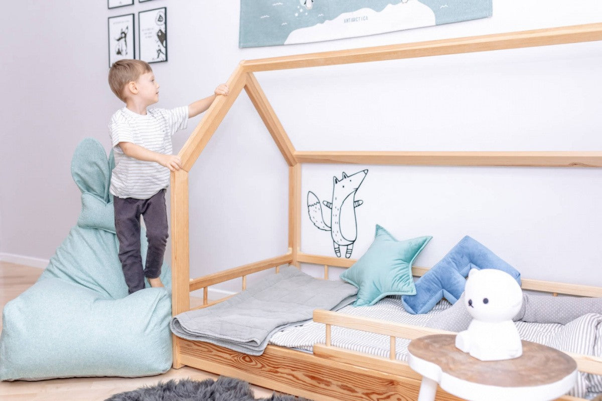 Pouf design / coussin de siège avec dossier FUNNY BUNNY - Vert/Menthe