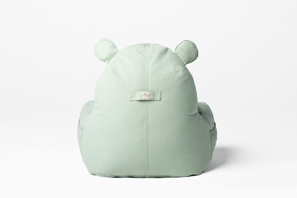 Designer sittpuff / sittsäck med ryggstöd HIPPO - Soft Mint