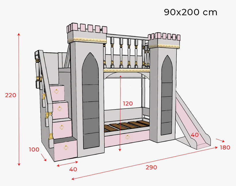 Princessbed Castlebed Princess Caste Bed Bunk Bed